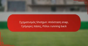 Σχηματισμός Shotgun: Απόσταση snap, Γρήγορες πάσες, Ρόλοι running back